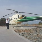 Helipad for private transfers in Kea