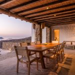 Dining area in the outdoor deck