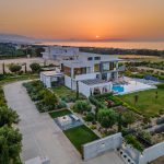 panoramic view of villa Orizontes during sunset