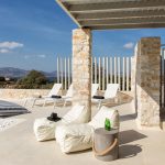 Beanbags by the pool