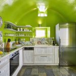 Villa Yellow green kitchen