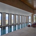 Indoor swimming pool with high-end piece of art