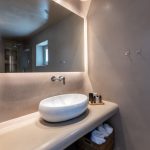 Bathroom with white marbles
