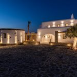 Night lightening of villa Mati in Mykonos