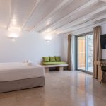 Spacious double bedroom at villa in Mykonos