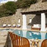 sitting area by the pool