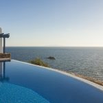 Infinity pool view of the Aegean Sea