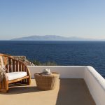 private balcony with view of the Aegean se a