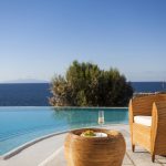 A spot to read a book by the infinity pool