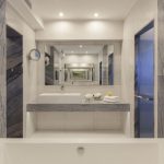 Luxurious bathroom with marble