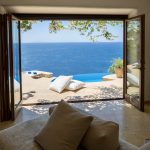 Living room with view to the outdoor deck