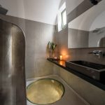 Luxury grey bathroom in villa Capo