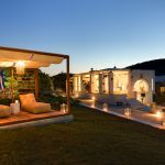 night lighting of villa Thalassa in Paros