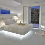 Night lighting of the bedroom in villa Anatoli