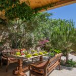 Lunch at villa Pearl's exterior dining area