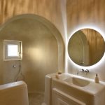 Lighting in the luxury bathroom of villa Zeus