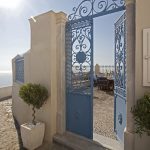 Entrance of villa Captain in Santorini