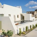 Exterior view of villa Capo in Santorini