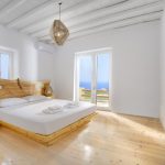 double bedroom with balcony in Mykonos
