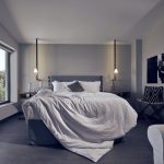 Master bedroom with large window overlooking the Ionian Sea