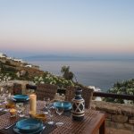 Sunset dining at villa Hope in Mykonos