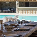 Enjoy lunch with friends at luxury villa in Mykonos