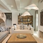 Living room design at luxury villa in Mykonos