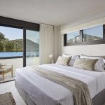 master bedroom with private balcony in Elounda