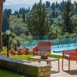 Lush gardens at the luxury villa Ionian in Corfu