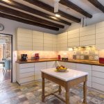 Fully equipped kitchen at pool villa in Corfu