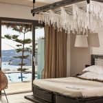 Bedroom overlooking the Aegean Sea