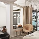 Interior design with wooden elements