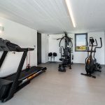 Fitness room at villa Faragas in Paros