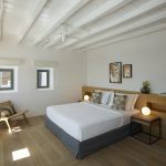 Large bedroom with wooden details