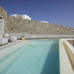 Second infinity pool in the modern villa Wave in Mykonos