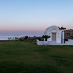 On-site Chapel during sunset in Mykonos island