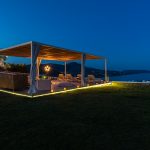 Night lighting by the pool