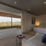 master bedroom's private terrace at the Cycladic Estate