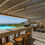 Pool bar with pool and sea view